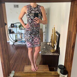 Guess Floral Mesh Midi Dress Size 6